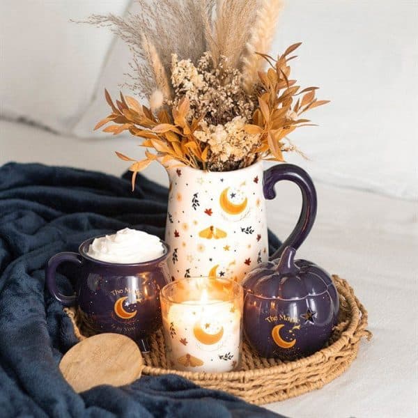 Autumn Magic Harvest Moon Print Ceramic Flower Jug Autumn Magic Harvest Moon Print Ceramic Flower Jug