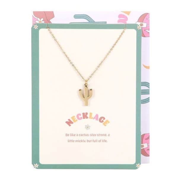 Cactus Necklace on Greeting Card Cactus Necklace on Greeting Card