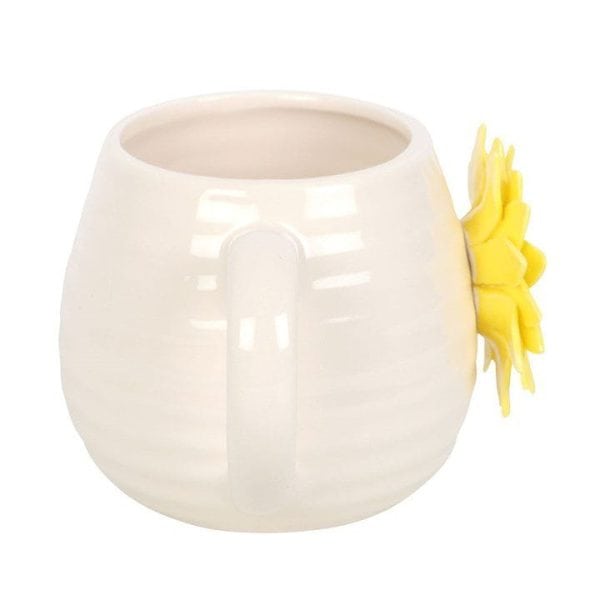 Hello Sunshine Rounded Mug with 3D Sunflower Hello Sunshine Rounded Mug with 3D Sunflower