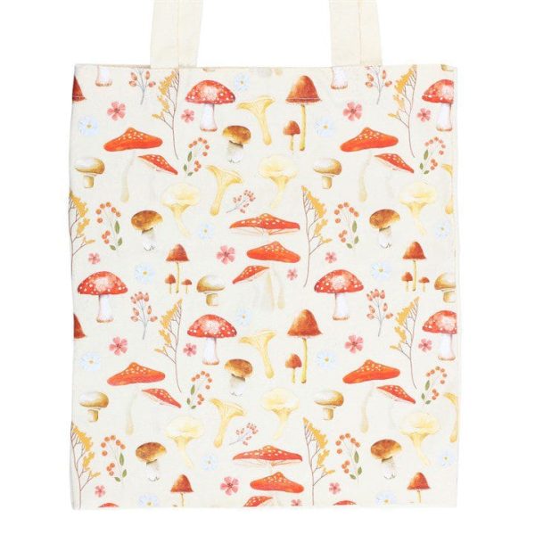Mushroom Print Polycotton Tote Bag Mushroom Print Polycotton Tote Bag