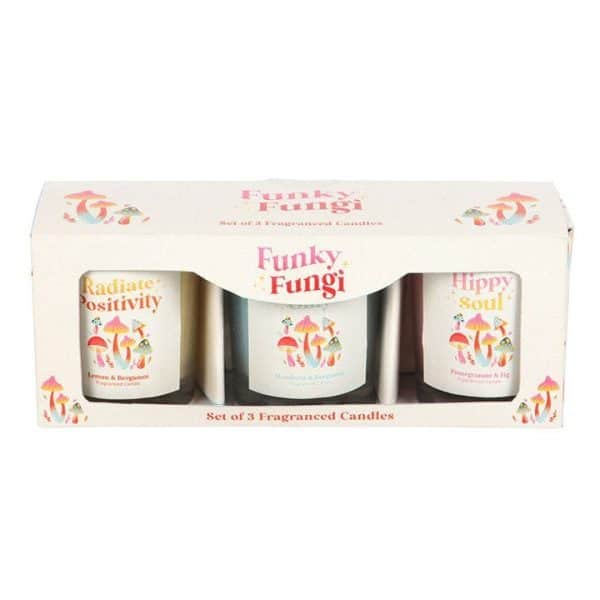 Set of 3 Funky Fungi Mushroom Votive Candles Set of 3 Funky Fungi Mushroom Votive Candles