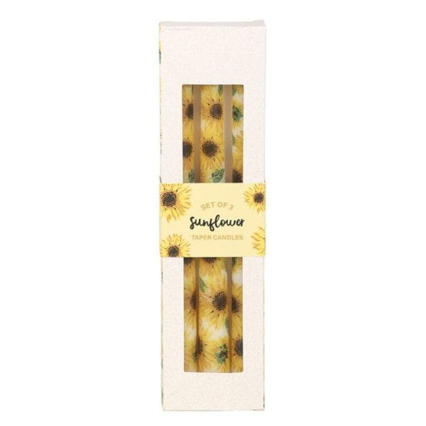 Set of 3 Sunflower Taper Candles Set of 3 Sunflower Taper Candles