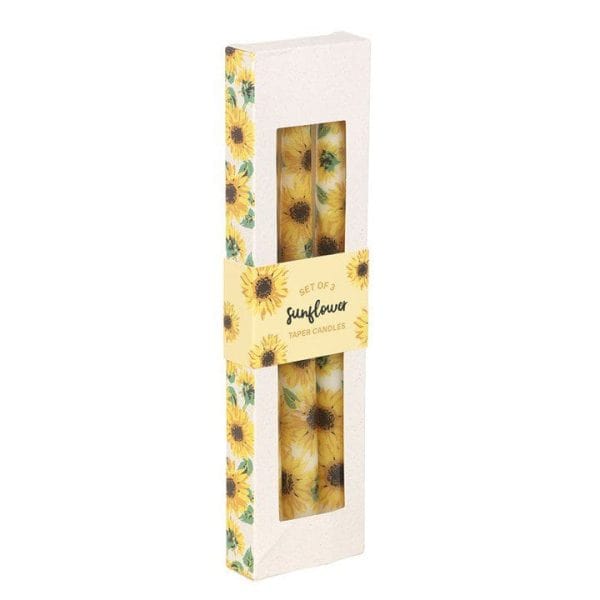 Set of 3 Sunflower Taper Candles Set of 3 Sunflower Taper Candles