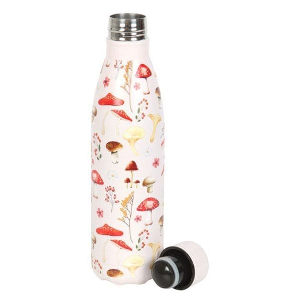 All Over Mushroom Print Metal Water Bottle All Over Mushroom Print Metal Water Bottle