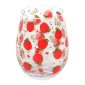 Apple Print Stemless Glass