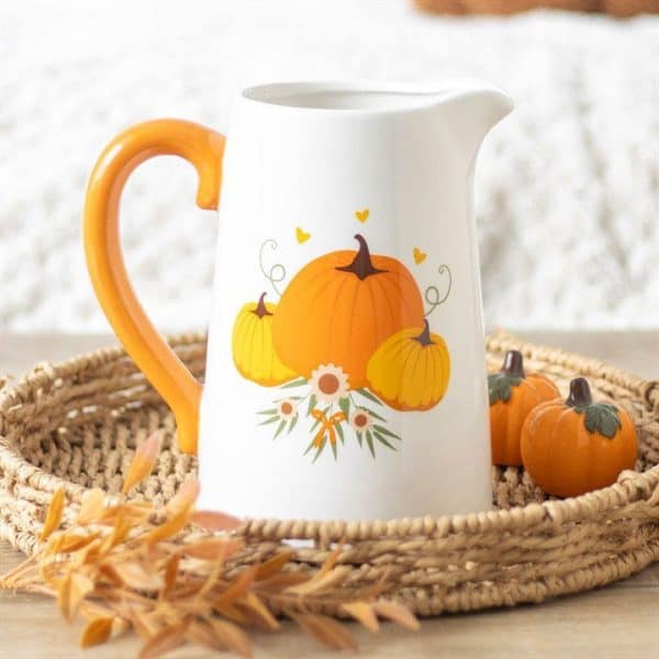 Autumn Pumpkin Ceramic Flower Jug Autumn Pumpkin Ceramic Flower Jug