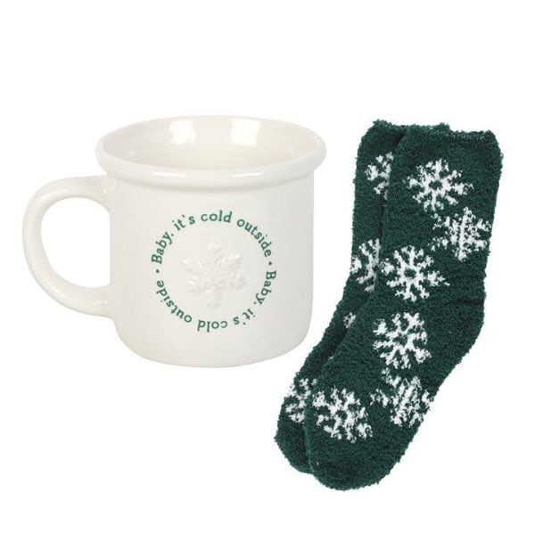 Baby It's Cold Outside Mug and Socks Set Baby It's Cold Outside Mug and Socks Set