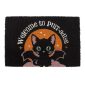 Black Welcome to Purr-adise Cat Doormat