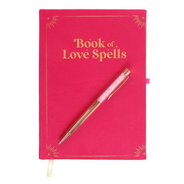 Book of Love Spells Journal with Rose Quartz Crystal Pen Book of Love Spells Journal with Rose Quartz Crystal Pen