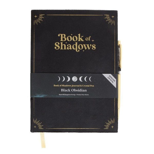 Book of Shadows Journal with Black Obsidian Crystal Pen Book of Shadows Journal with Black Obsidian Crystal Pen