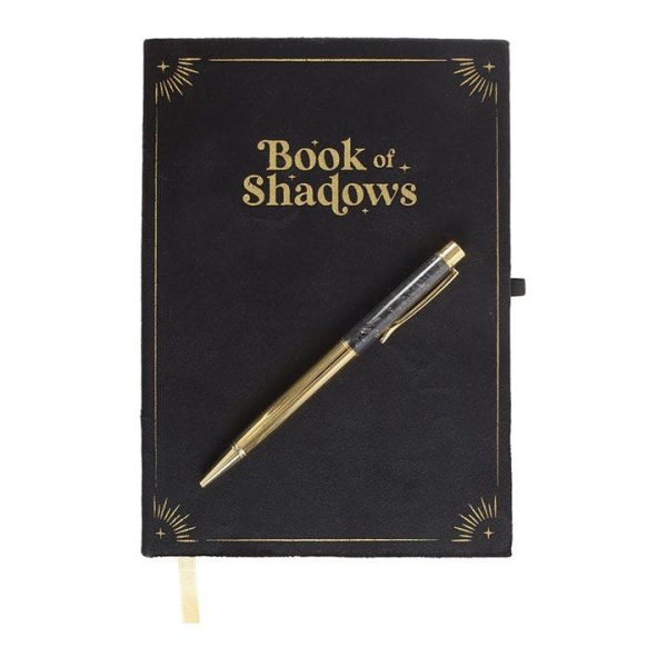 Book of Shadows Journal with Black Obsidian Crystal Pen Book of Shadows Journal with Black Obsidian Crystal Pen