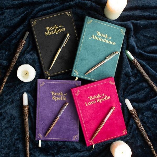 Book of Shadows Journal with Black Obsidian Crystal Pen Book of Shadows Journal with Black Obsidian Crystal Pen