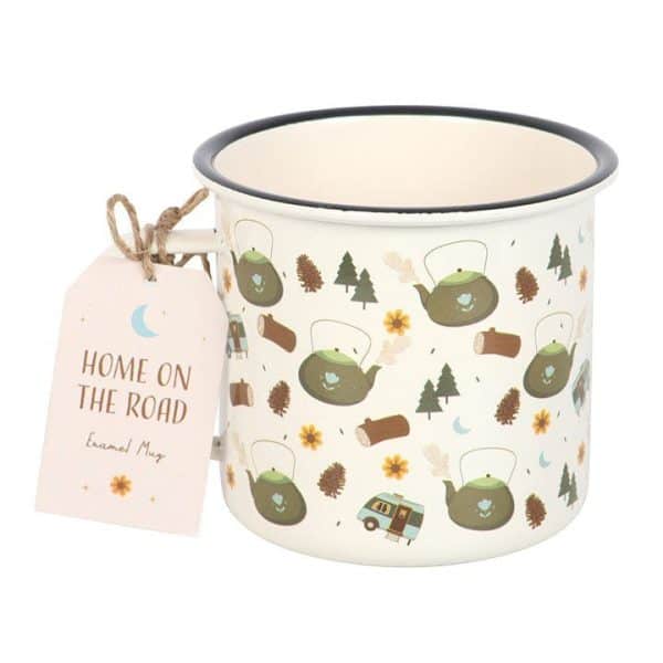 Camping Print Enamel Mug Camping Print Enamel Mug
