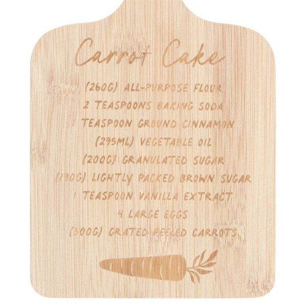Carrot Cake Recipe Bamboo Serving Board Carrot Cake Recipe Bamboo Serving Board