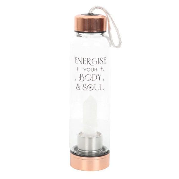 Clear Quartz Body and Soul Glass Water Bottle Clear Quartz Body and Soul Glass Water Bottle