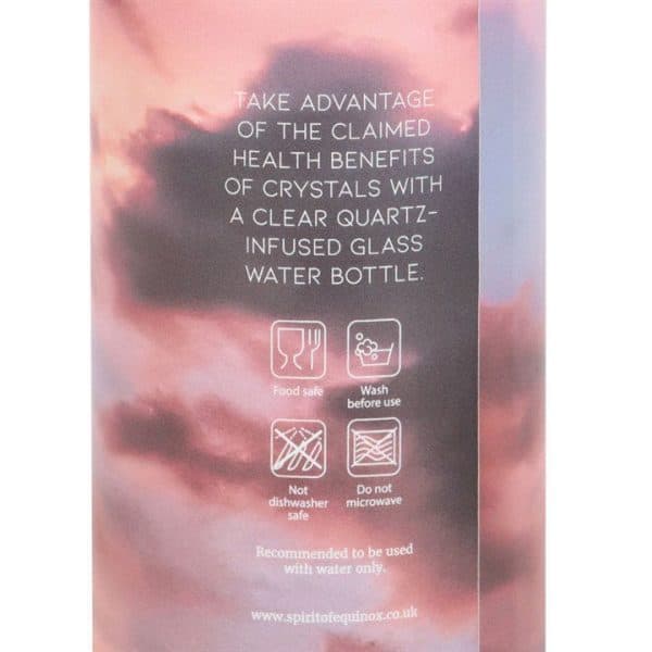 Clear Quartz Body and Soul Glass Water Bottle Clear Quartz Body and Soul Glass Water Bottle