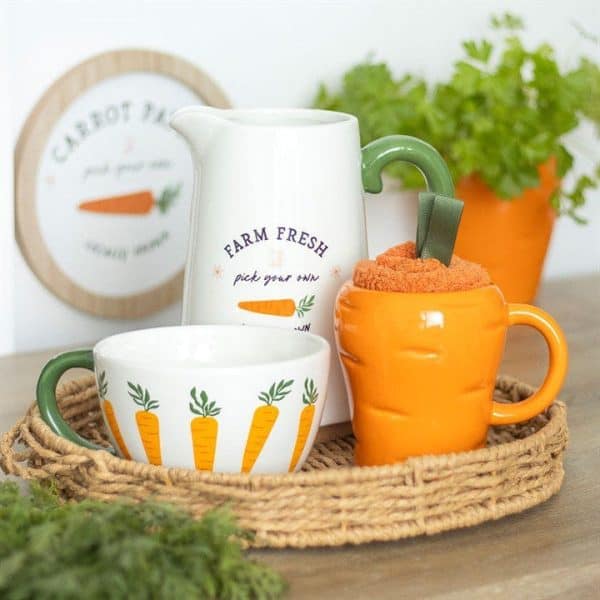 Farm Fresh Carrot Patch Ceramic Flower Jug Farm Fresh Carrot Patch Ceramic Flower Jug