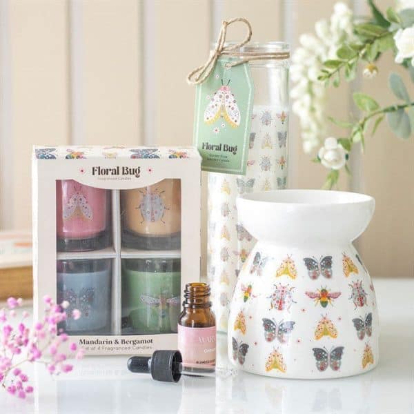 Floral Bug Garden Rose Tube Candle Floral Bug Garden Rose Tube Candle