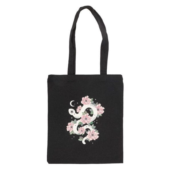 Floral Snake Polycotton Tote Bag Floral Snake Polycotton Tote Bag