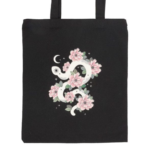 Floral Snake Polycotton Tote Bag Floral Snake Polycotton Tote Bag