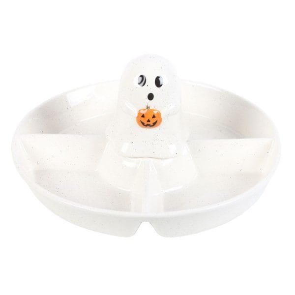 Ghost Chip & Dip Snack Dish Ghost Chip & Dip Snack Dish