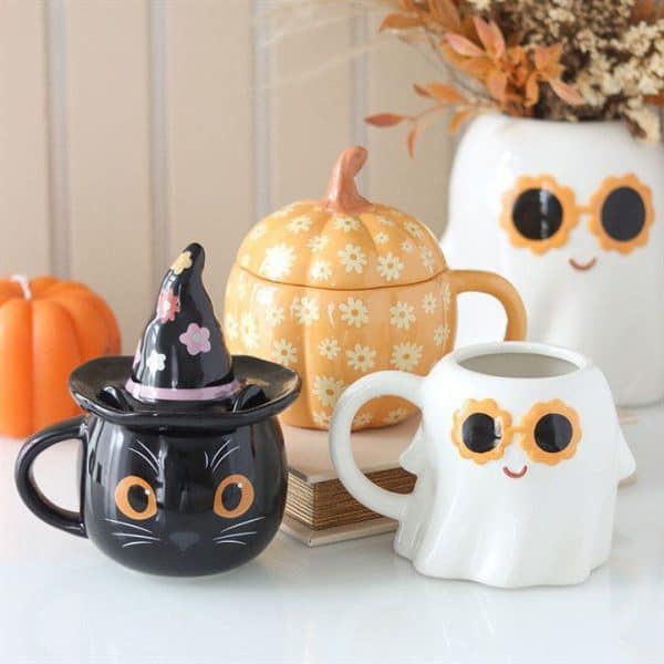 Groovy Floral Pumpkin Lidded Mug Groovy Floral Pumpkin Lidded Mug