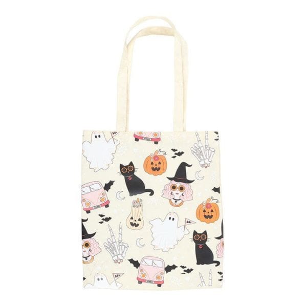 Groovy Ghost Print Polycotton Tote Bag Groovy Ghost Print Polycotton Tote Bag
