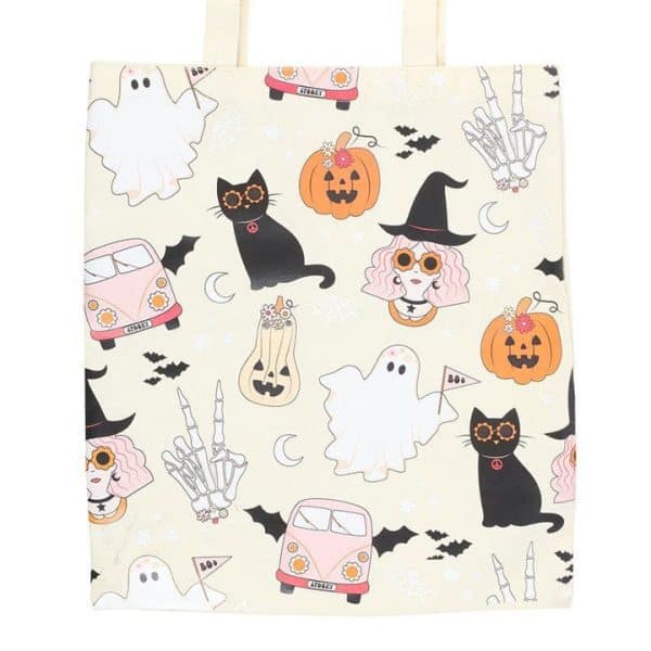Groovy Ghost Print Polycotton Tote Bag Groovy Ghost Print Polycotton Tote Bag