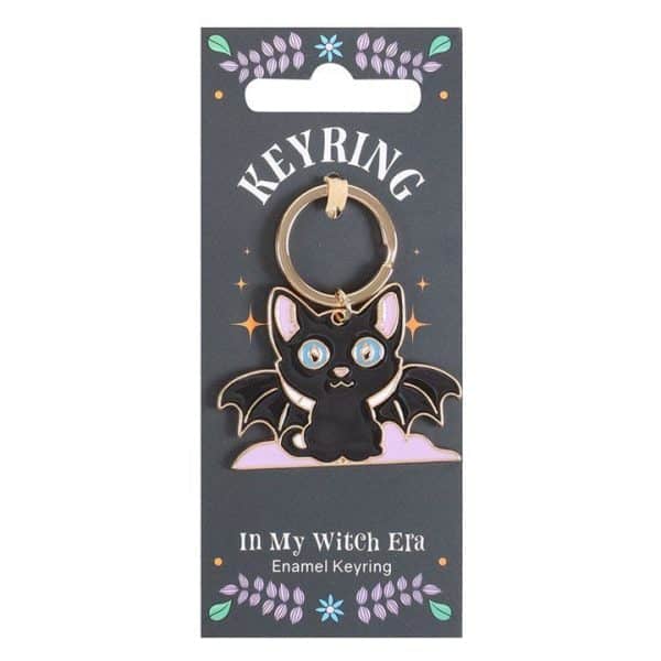 In My Witch Era Bat Cat Enamel Keyring In My Witch Era Bat Cat Enamel Keyring