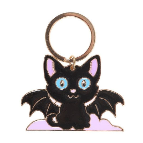 In My Witch Era Bat Cat Enamel Keyring In My Witch Era Bat Cat Enamel Keyring