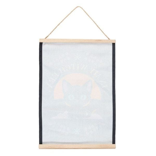 In My Witch Era Bat Cat Fabric Wall Hanging In My Witch Era Bat Cat Fabric Wall Hanging