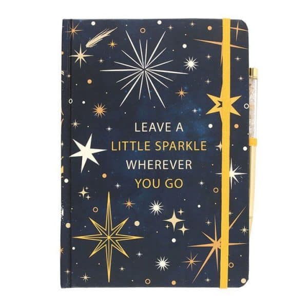 Leave A Little Sparkle A5 Notebook with Citrine Pen Leave A Little Sparkle A5 Notebook with Citrine Pen