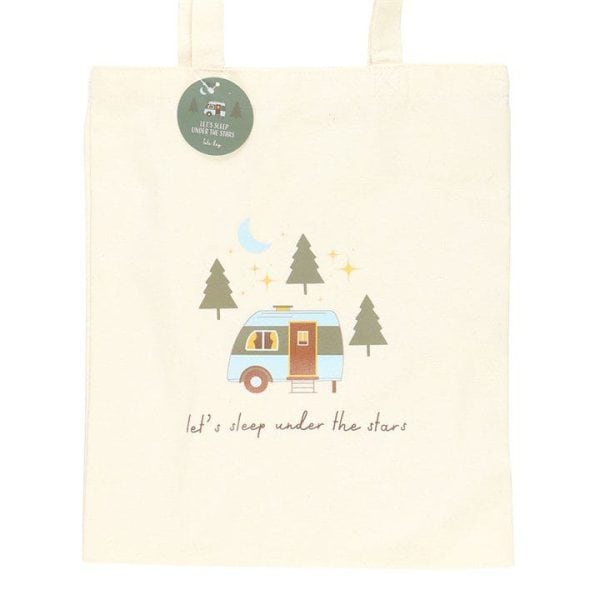 Let's Sleep Under the Stars Caravan Polycotton Tote Bag Let's Sleep Under the Stars Caravan Polycotton Tote Bag