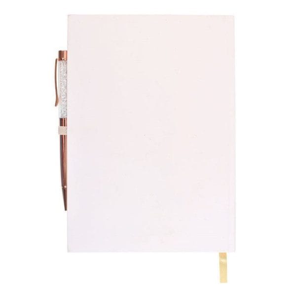 Luna Moth Daily Reflection Journal and Clear Quartz Crystal Pen Luna Moth Daily Reflection Journal and Clear Quartz Crystal Pen