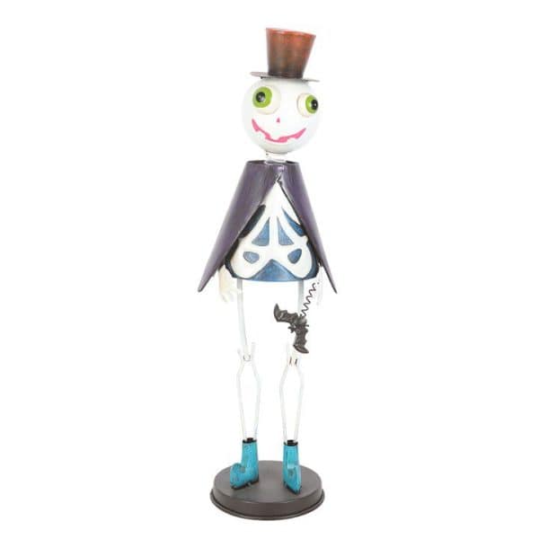 Metal Skeleton Ornament with Top Hat Metal Skeleton Ornament with Top Hat