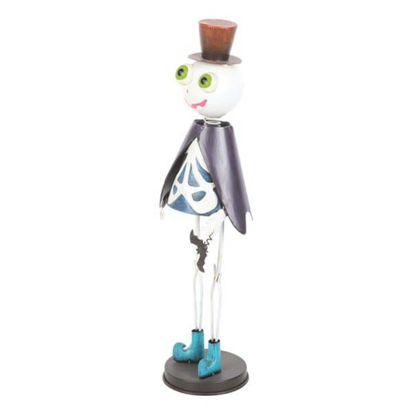 Metal Skeleton Ornament with Top Hat Metal Skeleton Ornament with Top Hat