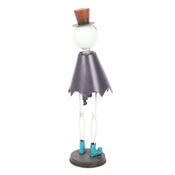 Metal Skeleton Ornament with Top Hat Metal Skeleton Ornament with Top Hat