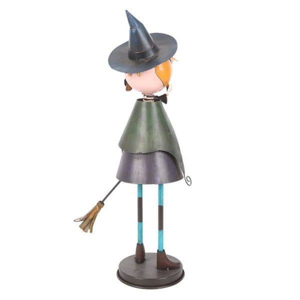 Metal Witch Ornament with Broom Metal Witch Ornament with Broom