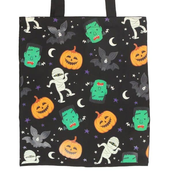 Monster Mash Print Polycotton Tote Bag Monster Mash Print Polycotton Tote Bag