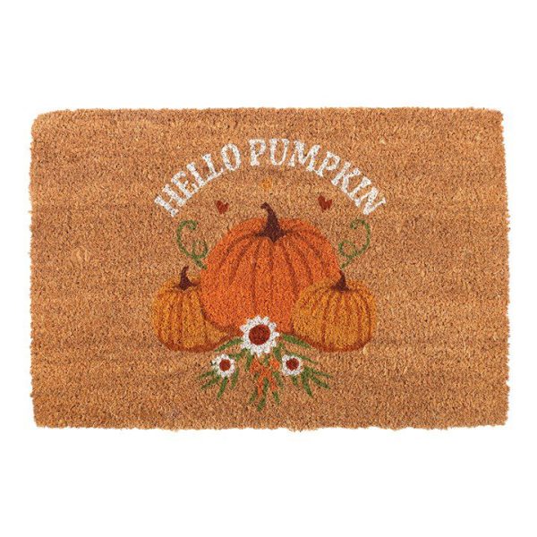 Natural Autumn Days Hello Pumpkin Doormat Natural Autumn Days Hello Pumpkin Doormat