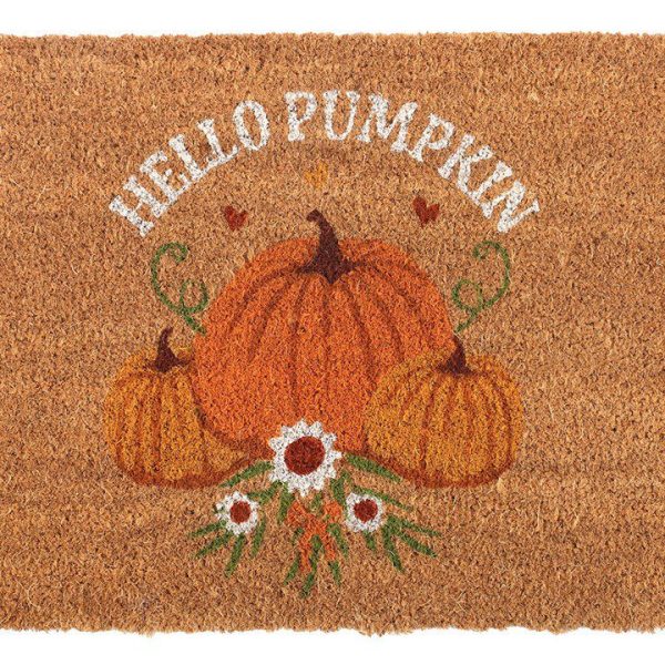 Natural Autumn Days Hello Pumpkin Doormat Natural Autumn Days Hello Pumpkin Doormat