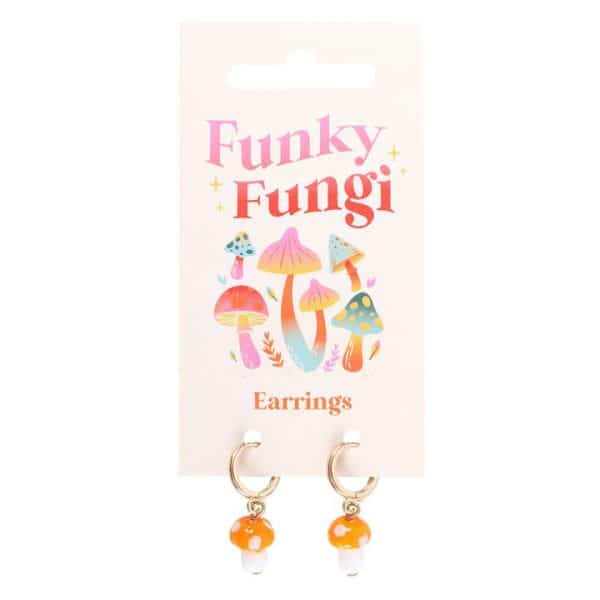 Orange Mushroom Dangle Earrings Orange Mushroom Dangle Earrings