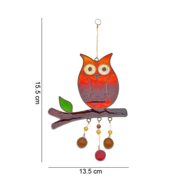 Owl On A Branch Suncatcher Owl On A Branch Suncatcher