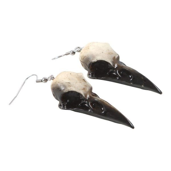 Resin Crow Skull Earrings Resin Crow Skull Earrings