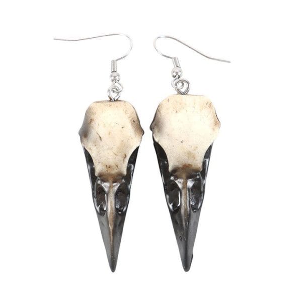 Resin Crow Skull Earrings Resin Crow Skull Earrings