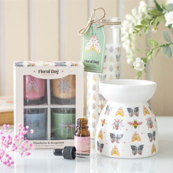 Set of 4 Floral Bug Mandarin & Bergamot Candles Set of 4 Floral Bug Mandarin & Bergamot Candles