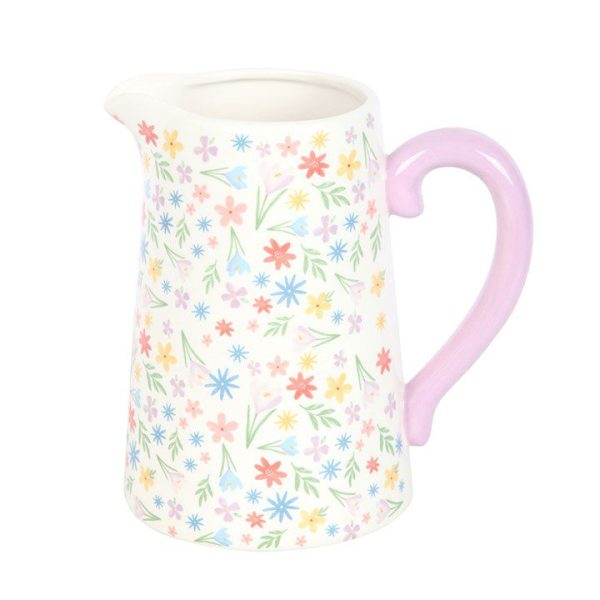 Spring Floral Print Ceramic Flower Jug Spring Floral Print Ceramic Flower Jug