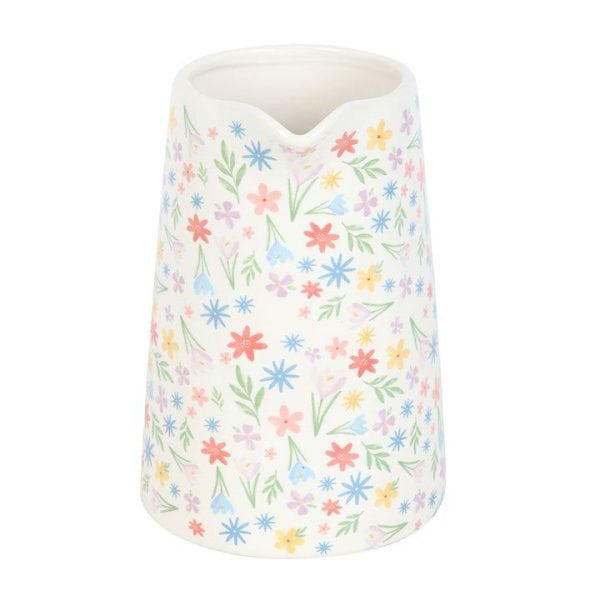 Spring Floral Print Ceramic Flower Jug Spring Floral Print Ceramic Flower Jug