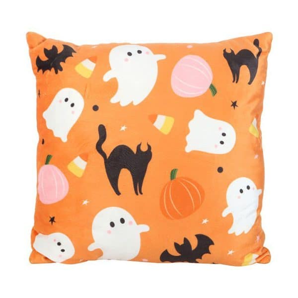Square Sweet and Spooky Ghost Print Cushion Square Sweet and Spooky Ghost Print Cushion