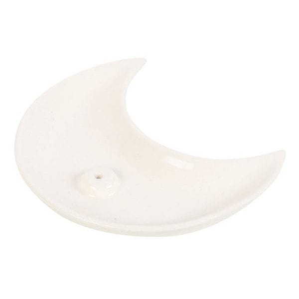 White Crescent Moon Incense Stick Holder White Crescent Moon Incense Stick Holder